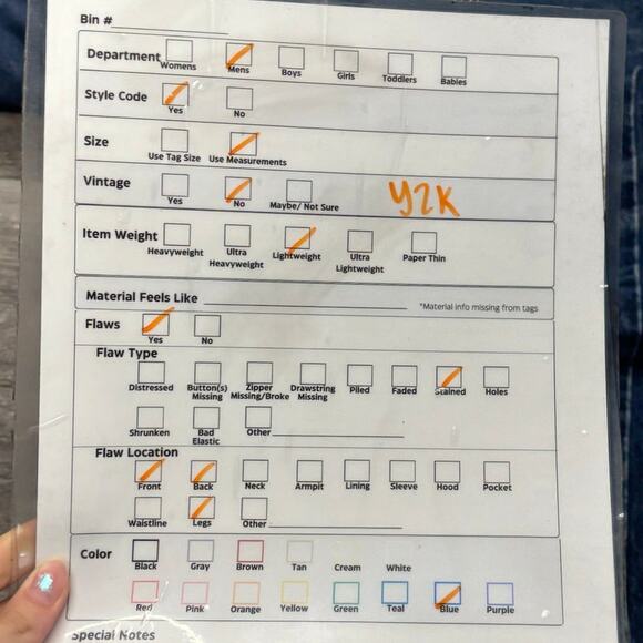 2000s Levis 505 Dark Wash Faded Blue Mens 34x29 Regular Straight Jeans Red Tab - Picture 16 of 16